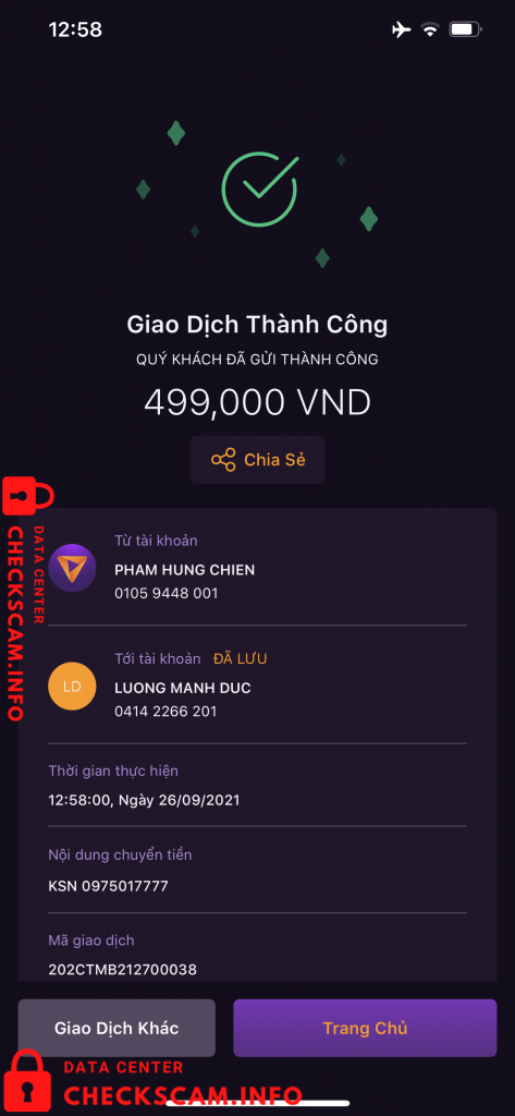Evidência contra Luong Manh Duc