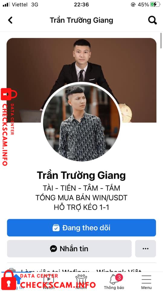 Evidência contra Trần Trường Giang
