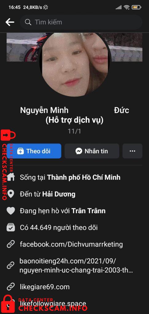 Evidência contra Nguyên Minh Đức