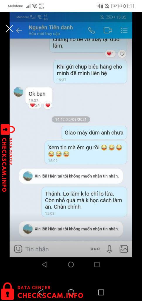 Evidência contra Nguyễn Thế Danh