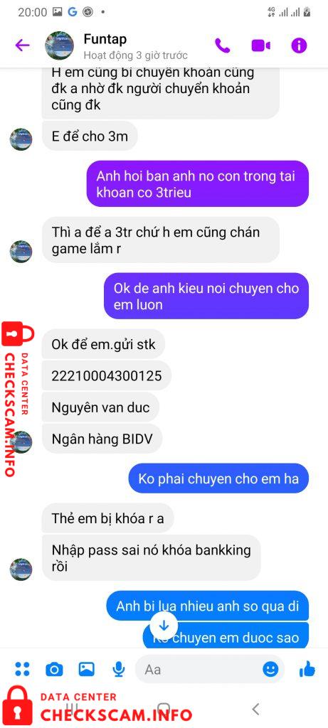 Evidência contra Nguyễn Văn Đức