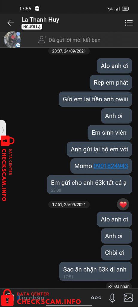 Evidência contra La Thanh Huy
