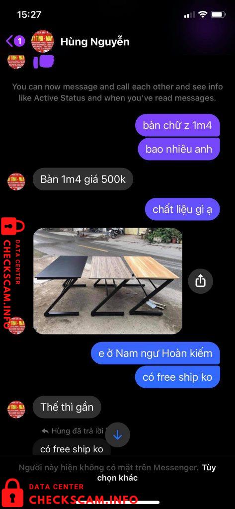 Evidência contra Nguyễn Văn Hùng