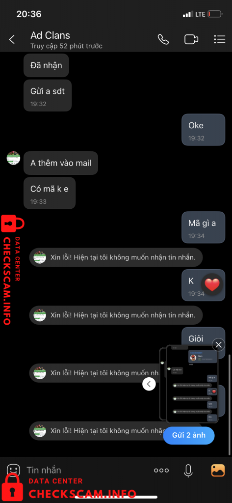 Evidência contra Nguyen Trong Kien