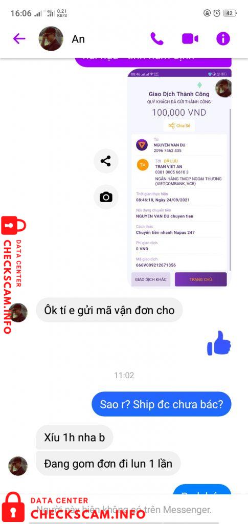 Evidência contra Nguyen Viet An