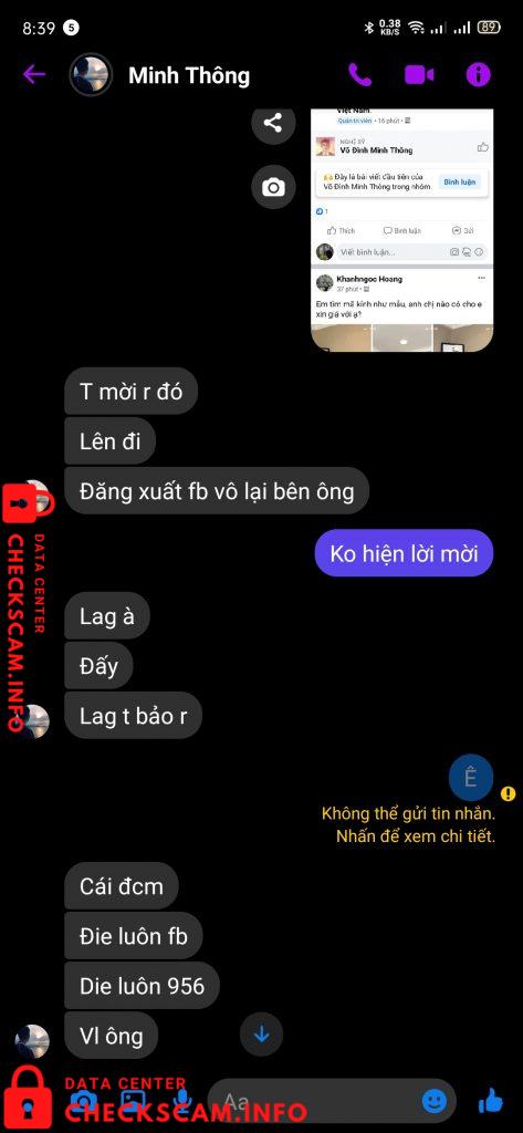 Evidência contra Võ Đình Minh Thông