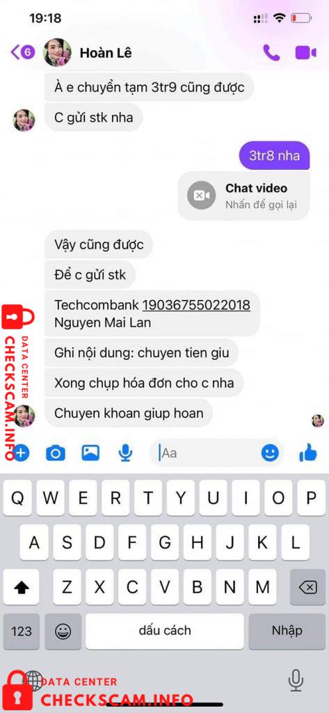Evidência contra Nguyễn Mai Loan