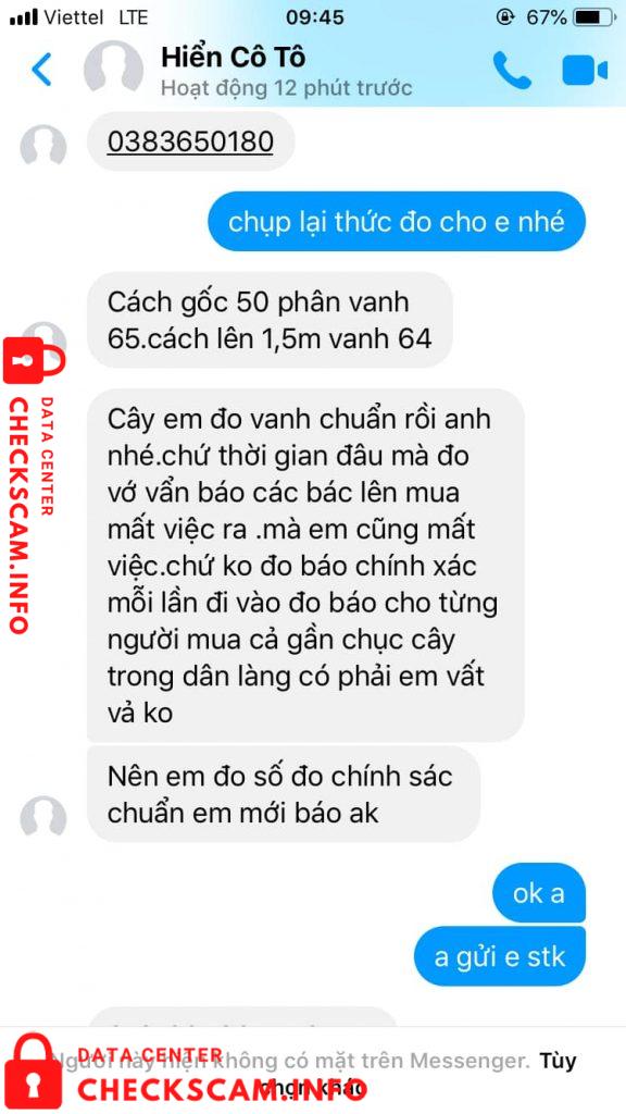 Evidência contra Vũ Ngọc Hiền