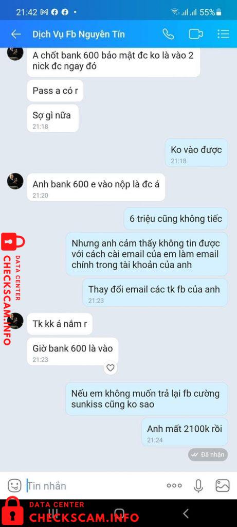 Evidência contra Nguyen Ngoc Tin