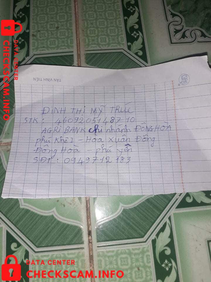 Preuves contre Đinh Thị Mỹ Trúc