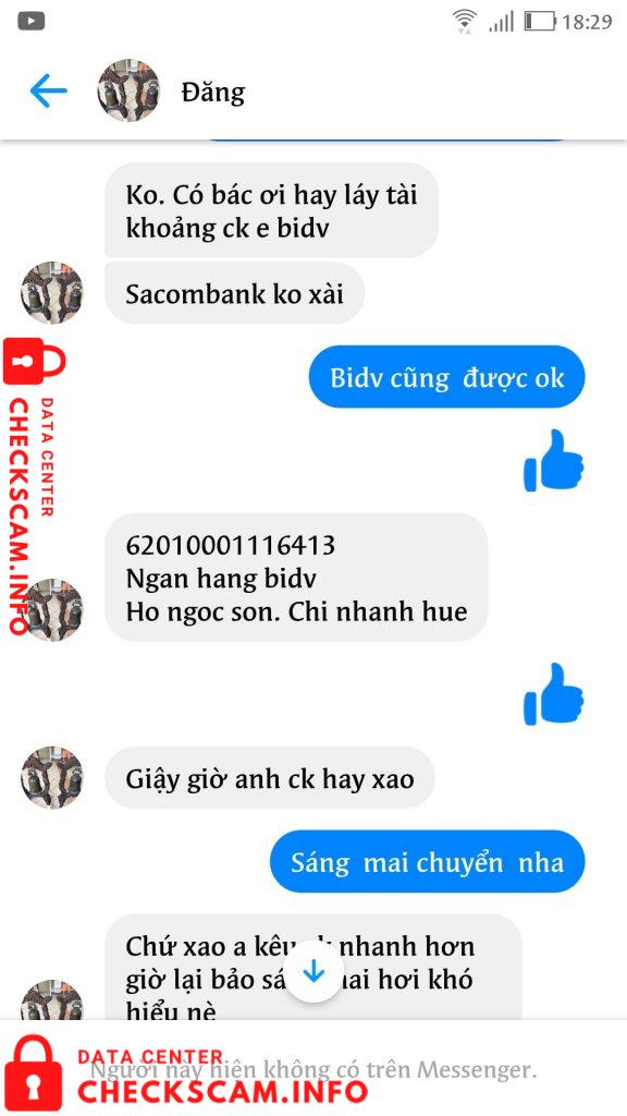 Preuves contre Hồ Ngọc Sơn