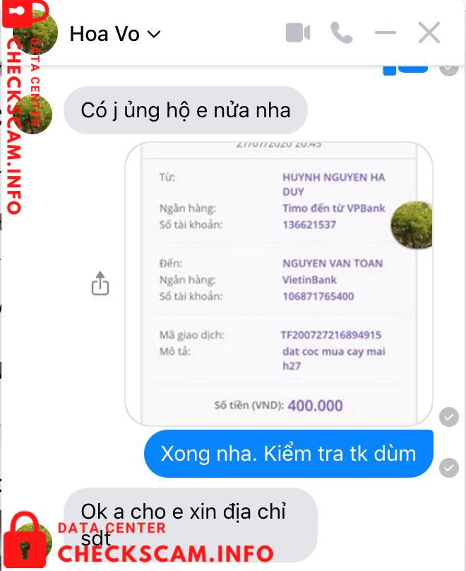 Preuves contre Nguyễn Văn Toàn