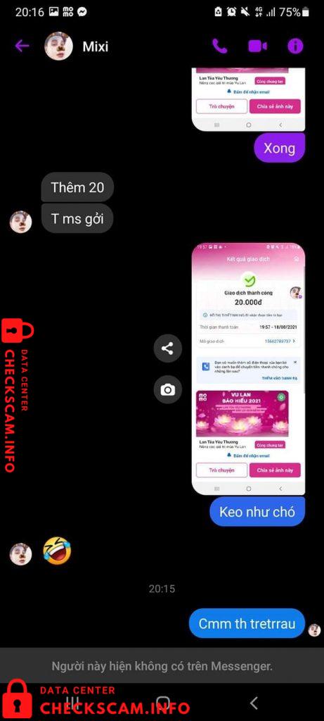 Preuves contre Hồ Thị Tuyết Nhung