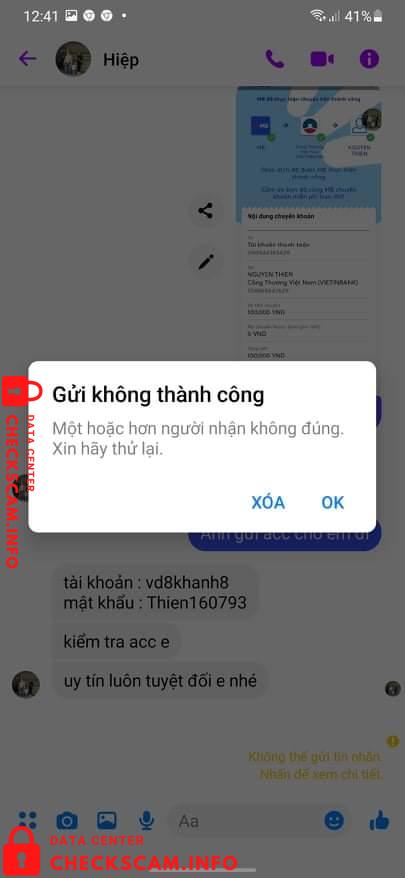 Preuves contre Nguyen Thien