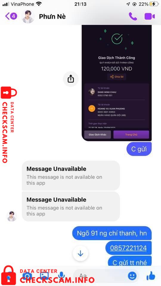 Preuves contre Hoàng Vũ Xuân Phương