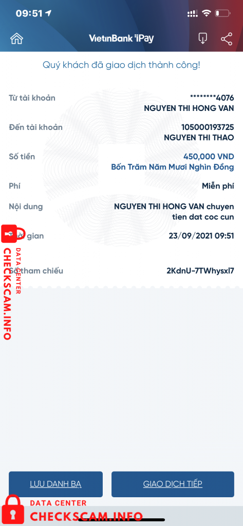 Preuves contre Nguyễn Thị Thảo