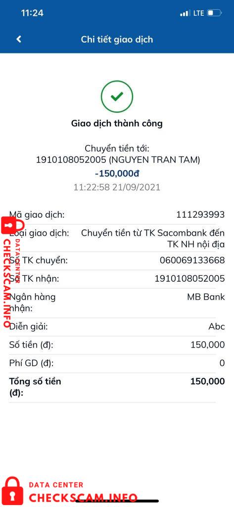 Preuves contre Nguyen Tran Tam