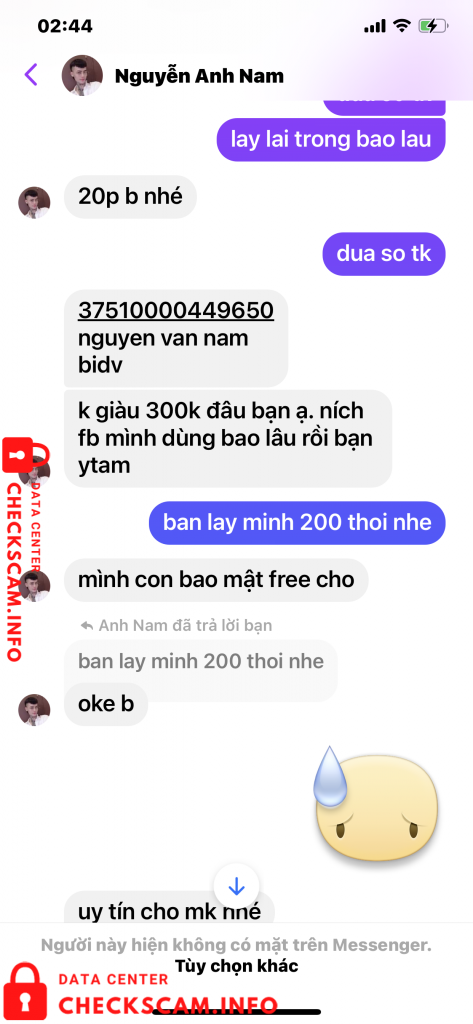Preuves contre Nguyễn Văn Nam