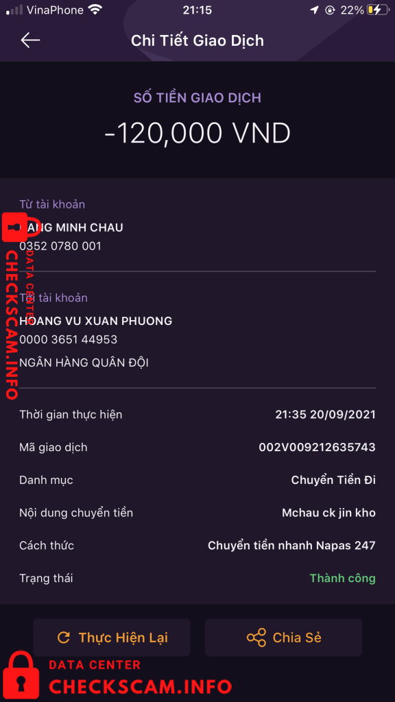 Preuves contre Hoang Vu Xuan Phuong