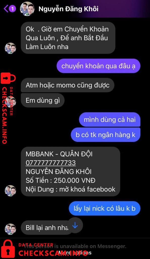 Bằng chứng chống lại Nguyễn Đăng Khôi