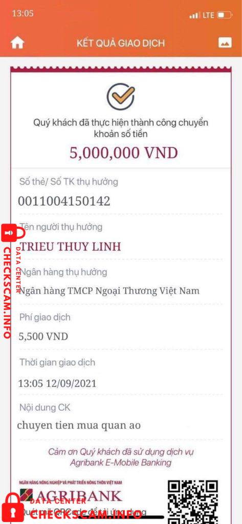 Bukti melawan Trieu Thuy Linh