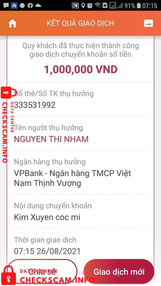 Bukti melawan Nguyen Thi Nham