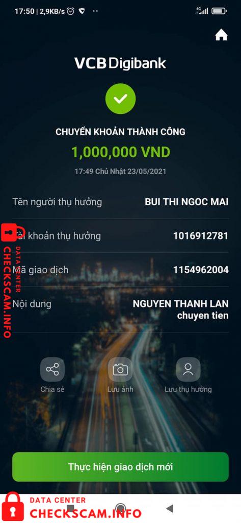 Preuves contre Bùi Thị Ngọc Mai