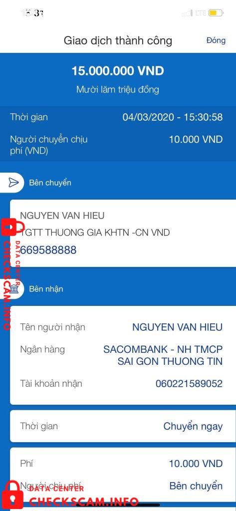 Preuves contre Nguyễn Văn Hiếu