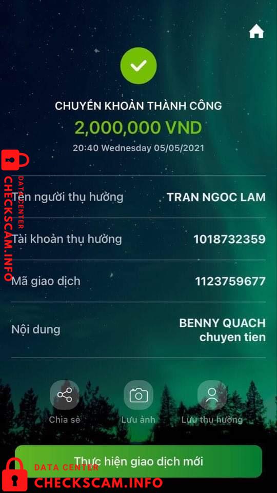 Preuves contre Trần Ngọc lâm
