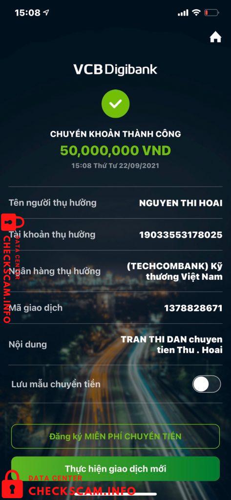 Preuves contre Nguyen Thi Hoai