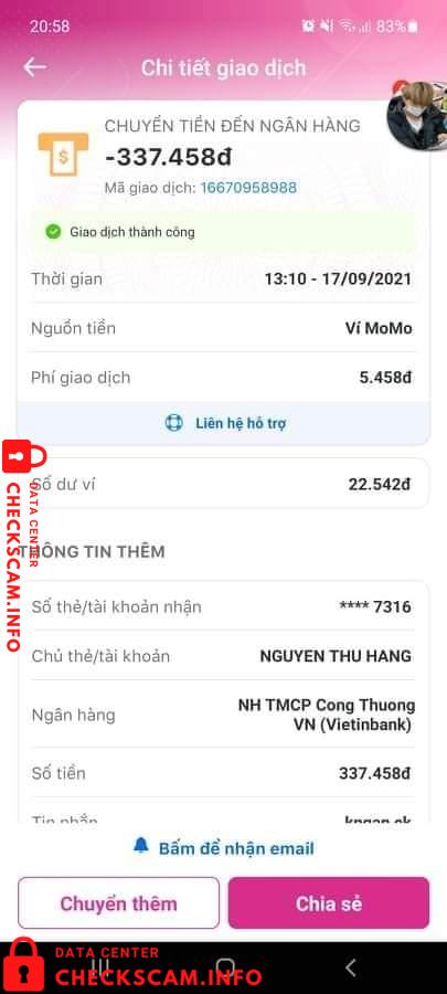 Preuves contre Nguyễn Thu Hằng