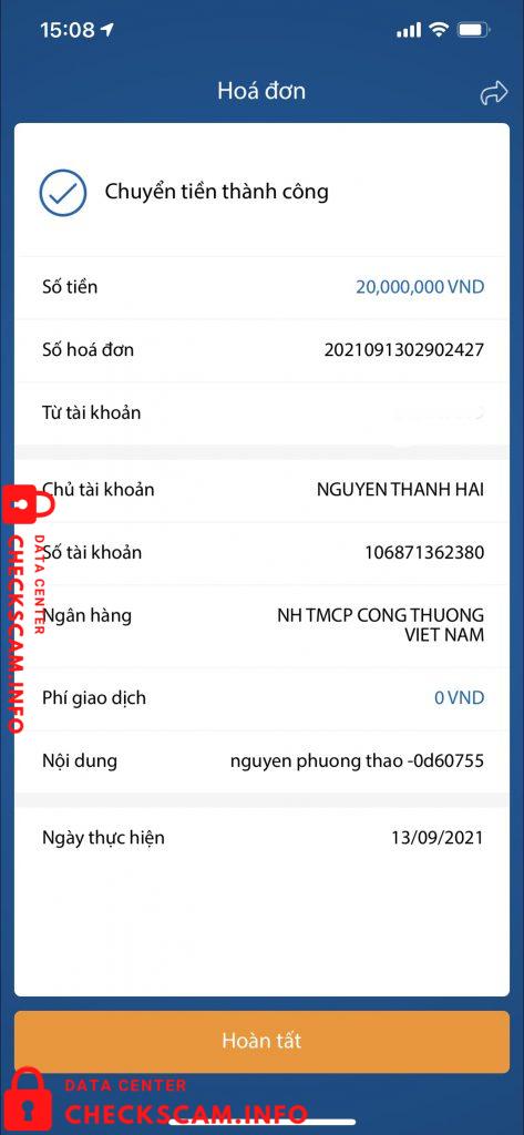 Bukti melawan Nguyen Thanh Hai