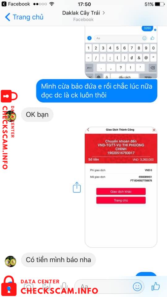 Bằng chứng chống lại Vũ Thị Phương Chinh