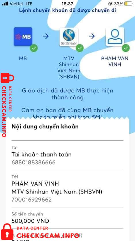 Bằng chứng chống lại Phạm Văn Vinh