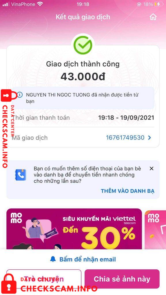 対する証拠 Nguyen Thi Ngoc Tuong
