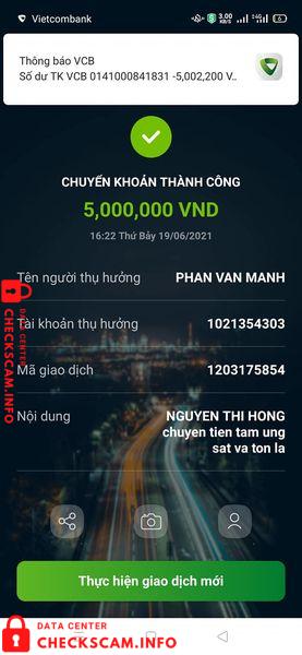 Preuves contre Phan Van Manh