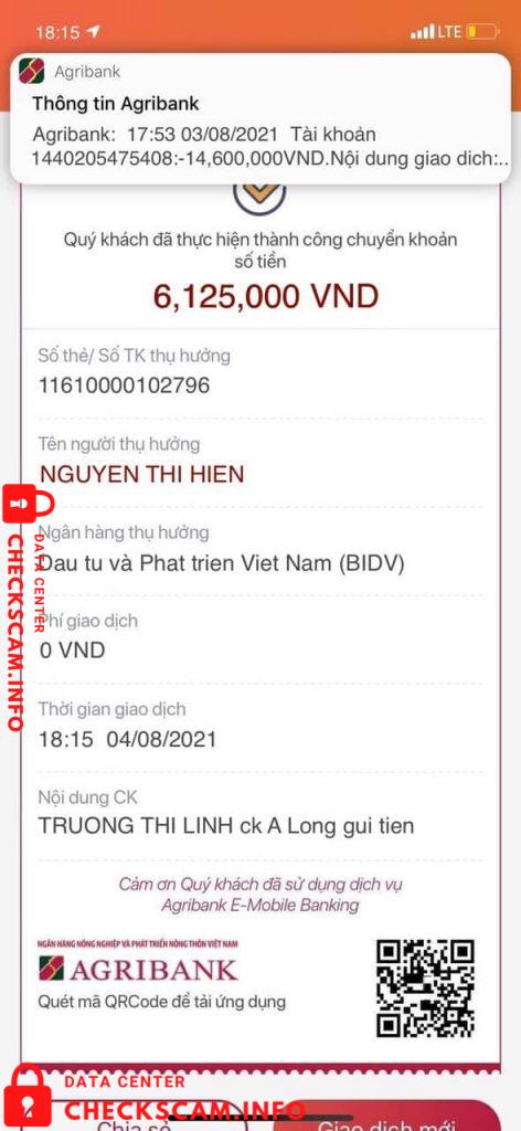 Preuves contre Nguyen Thi Hien