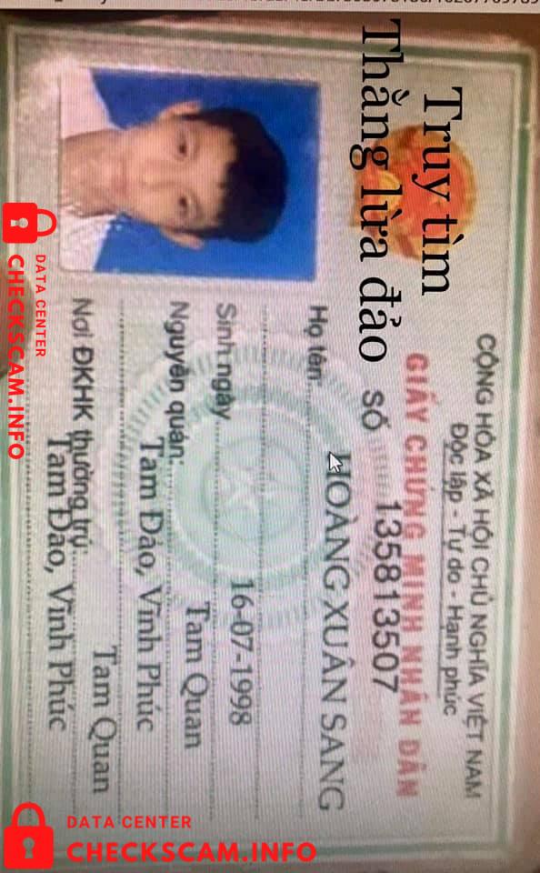 Bukti melawan Hoàng Xuân Sang