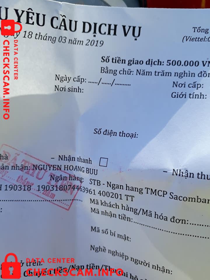 Bukti melawan Nguyễn Hoàng Bửu