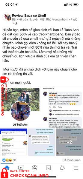 対する証拠 Lê Tuấn Anh