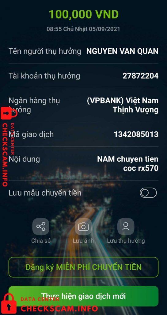 対する証拠 Nguyễn Văn Quân