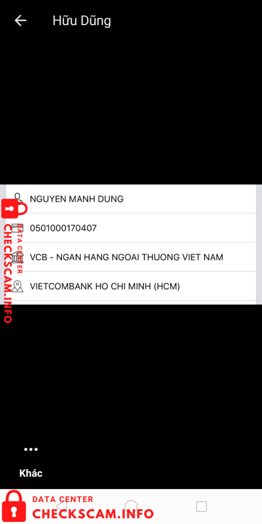 Evidência contra Nguyen Manh Dung