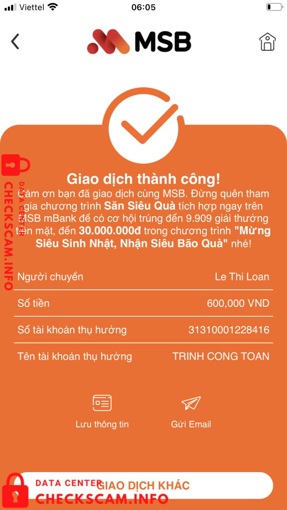 Bukti melawan Trịnh Công Toàn