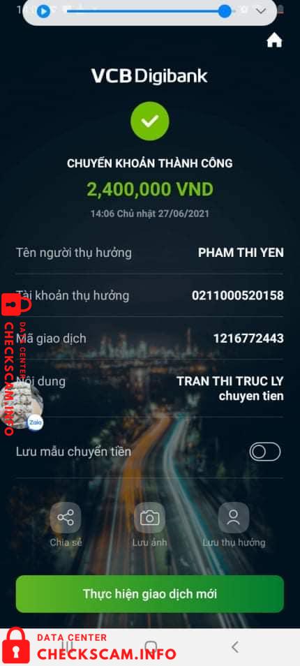 ဆန့်ကျင်သက်သေ Phạm Thị Yến