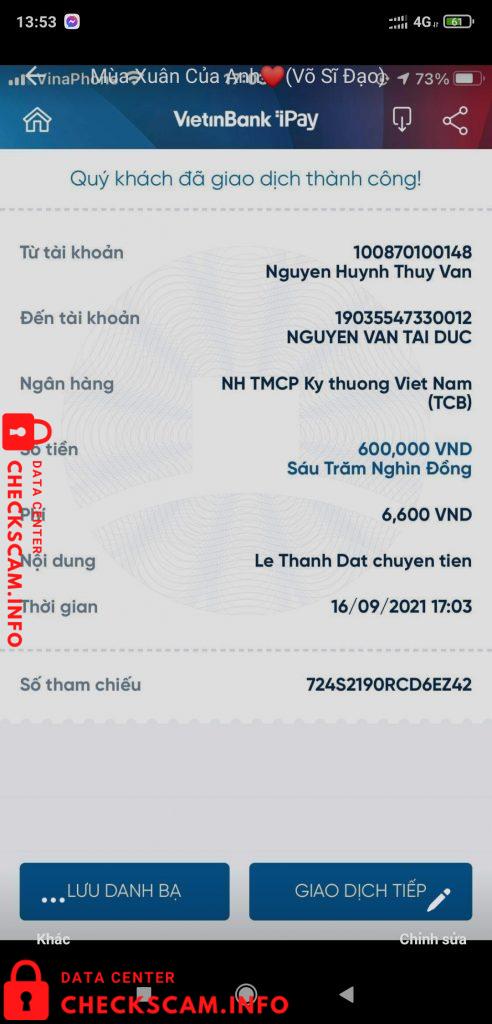 Preuves contre Nguyễn Văn Tài Đức