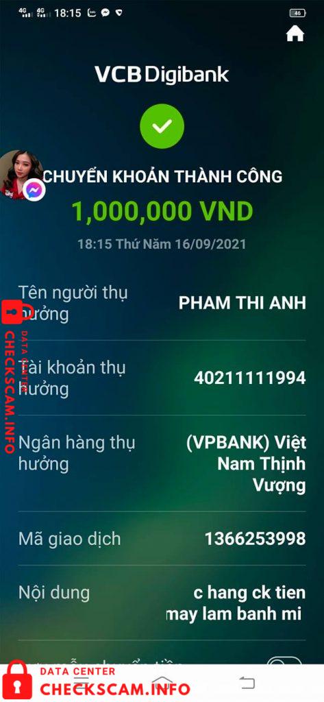 Preuves contre Phạm Thị Anh