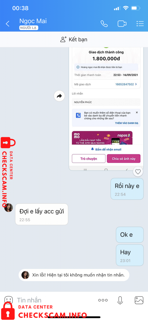 Bukti melawan Hoàng Ngọc Mai