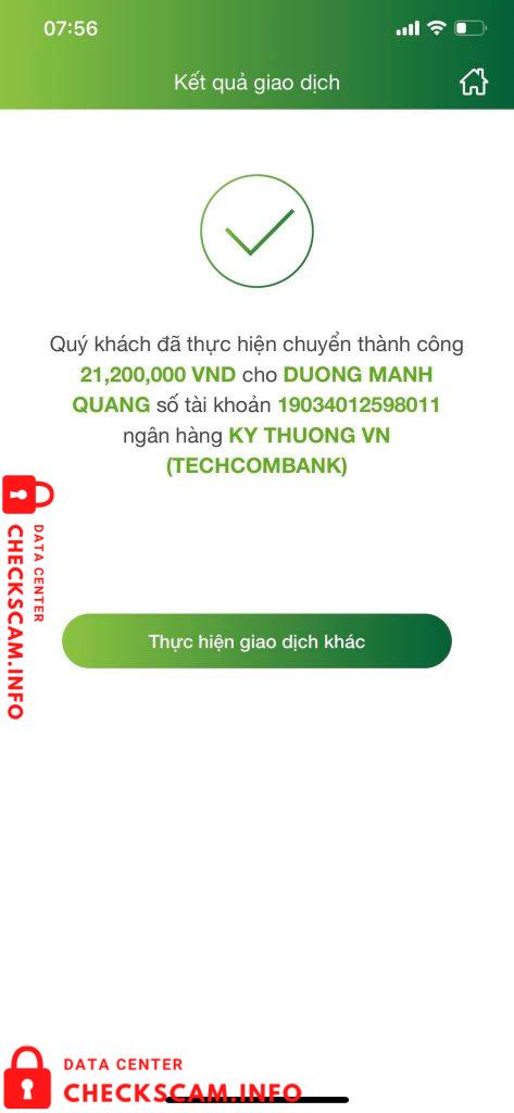 Preuves contre Dương Mạnh Quang