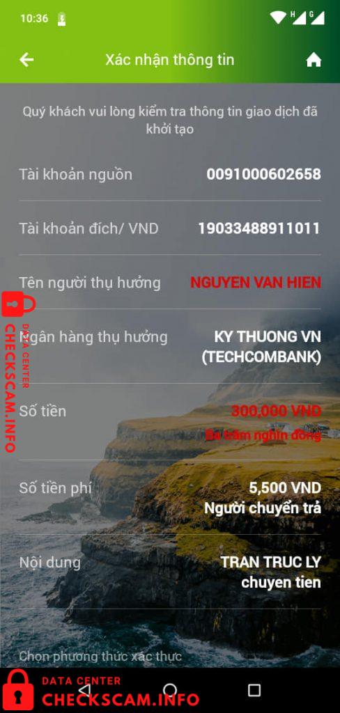 Preuves contre Nguyen Van Hien