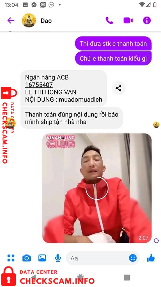 Bukti melawan Le Thi Hong Van